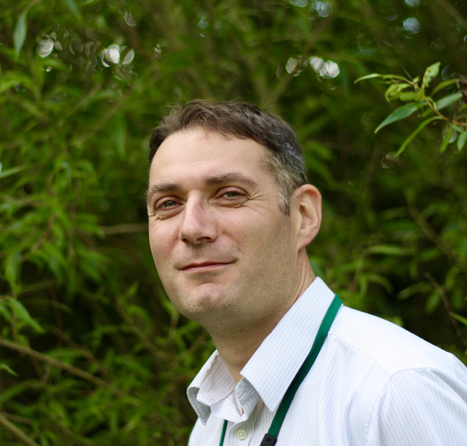 a man in a white shirt